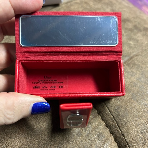 Dior Red Quilted Leather Lipstick Holder NWOT - Picture 5 of 6